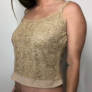 Carmen Marc Valvo Hand-beaded Cami